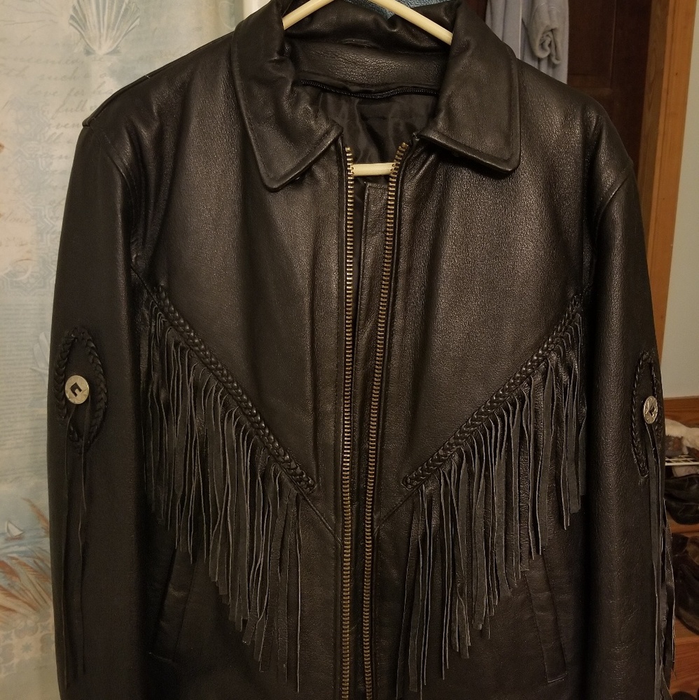 Vintage Fringed Leather Jacket